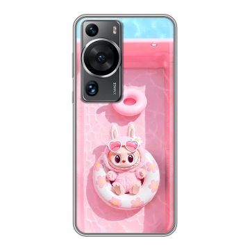 Силиконовый чехол на Huawei P60 с принтом Labubu Лабубу