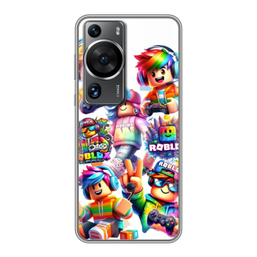Силиконовый чехол на Huawei P60 с принтом Roblox Роблокс