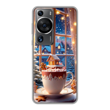 Силиконовый чехол на Huawei P60 с принтом Новый год Силиконовый чехол на Huawei P60 с принтом Новый год