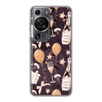 Силиконовый чехол на Huawei P60 с принтом Новый год Силиконовый чехол на Huawei P60 с принтом Новый год
