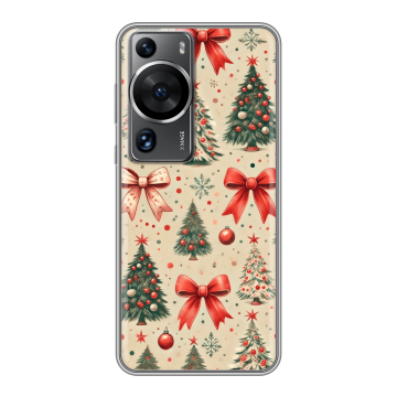Силиконовый чехол на Huawei P60 с принтом Новый год Силиконовый чехол на Huawei P60 с принтом Новый год