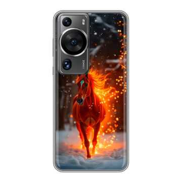 Силиконовый чехол на Huawei P60 с принтом Новый год Силиконовый чехол на Huawei P60 с принтом Новый год