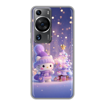 Силиконовый чехол на Huawei P60 с принтом Новый год Силиконовый чехол на Huawei P60 с принтом Новый год