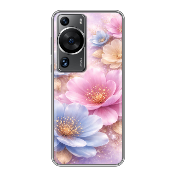 Силиконовый чехол на Huawei P60 с принтом женский