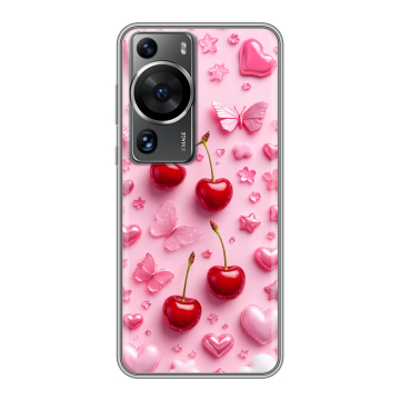 Силиконовый чехол на Huawei P60 с принтом для девочек