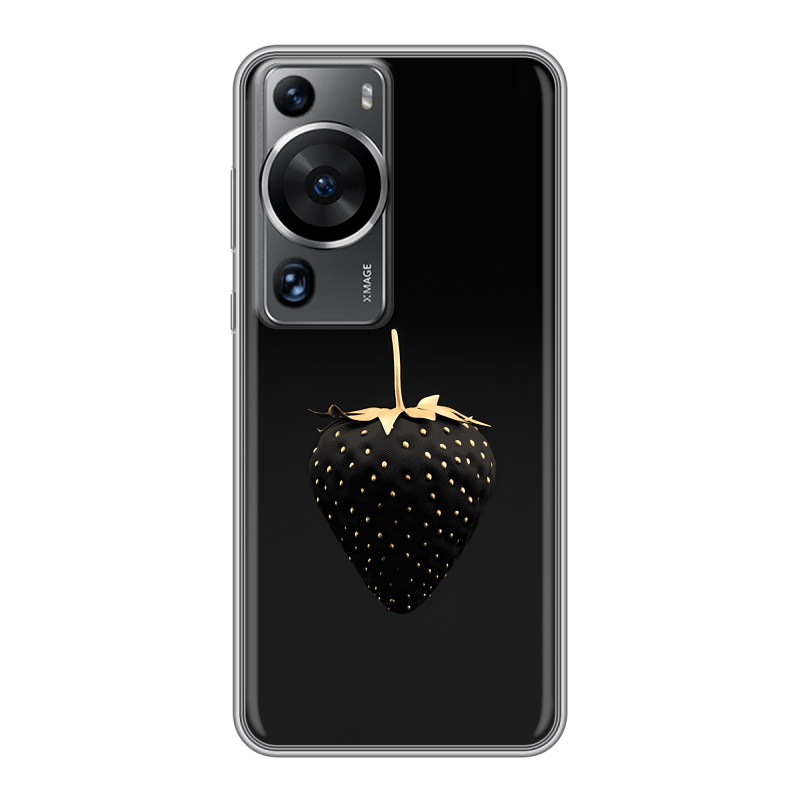 Силиконовый чехол на Huawei P60 с принтом Черная клубника Силиконовый чехол на Huawei P60 с принтом Черная клубника