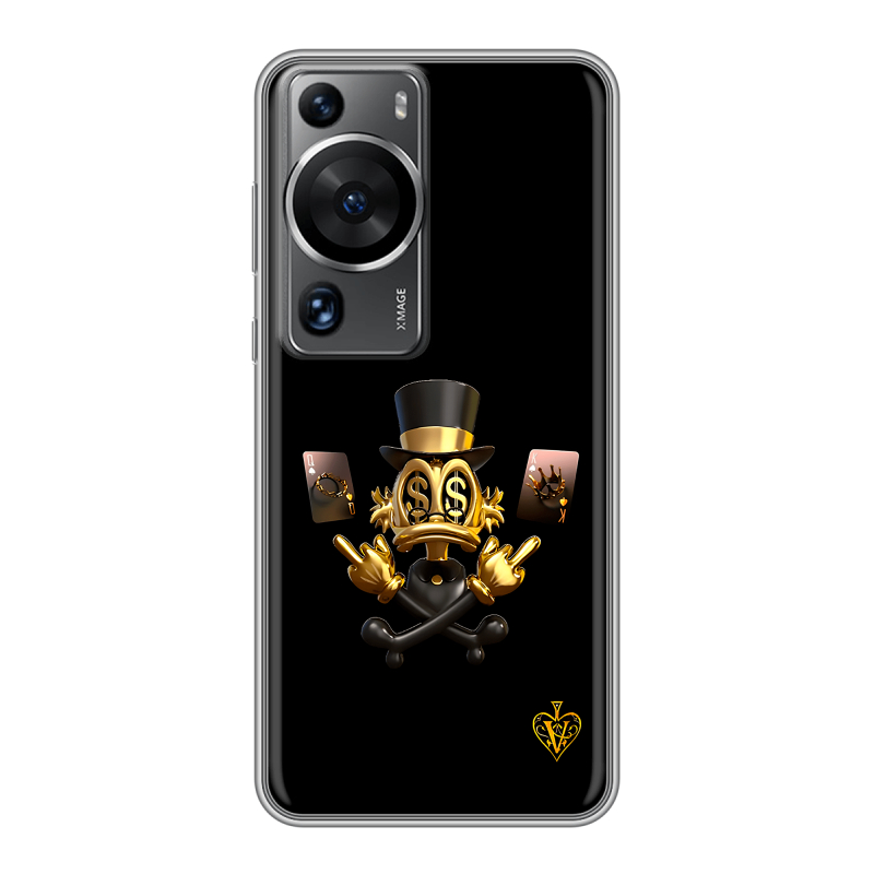 Силиконовый чехол на Huawei P60 с принтом Золотой скрудж макдак Силиконовый чехол на Huawei P60 с принтом Золотой скрудж макдак