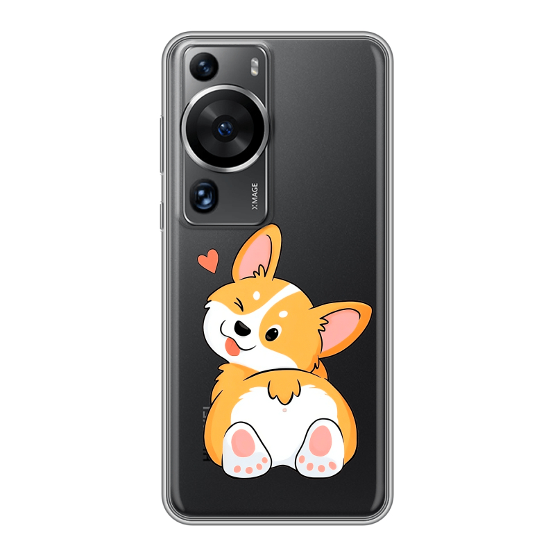 Силиконовый чехол на Huawei P60 с принтом Корги Силиконовый чехол на Huawei P60 с принтом Корги