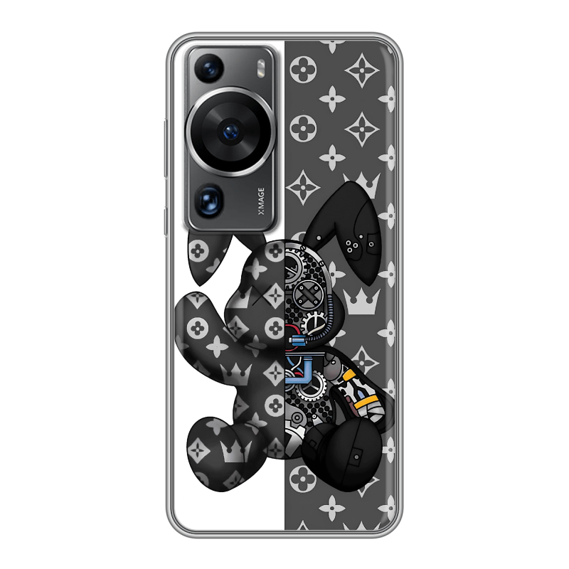 Силиконовый противоударный чехол на Huawei P60 с принтом Луи робот Силиконовый противоударный чехол на Huawei P60 с принтом Луи робот