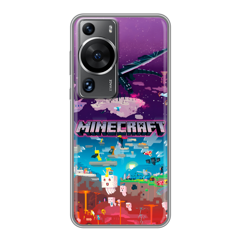 Силиконовый чехол на Huawei P60 с принтом Майнкрафт Minecraft Силиконовый чехол на Huawei P60 с принтом Майнкрафт Minecraft