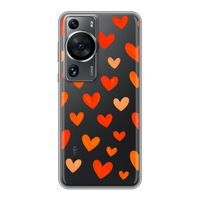 Силиконовый чехол на Huawei P60 с принтом Сердечки Силиконовый чехол на Huawei P60 с принтом Сердечки