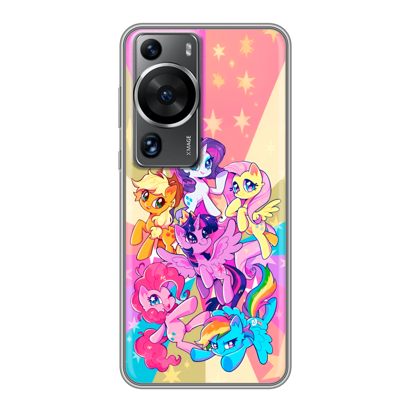 Силиконовый чехол на Huawei P60 с принтом My little pony Дружба чудо Силиконовый чехол на Huawei P60 с принтом My little pony Дружба чудо