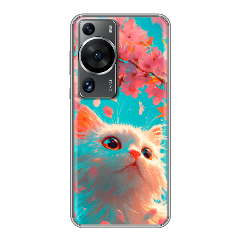 Силиконовый чехол на Huawei P60 с принтом Красивый кот Силиконовый чехол на Huawei P60 с принтом Красивый кот