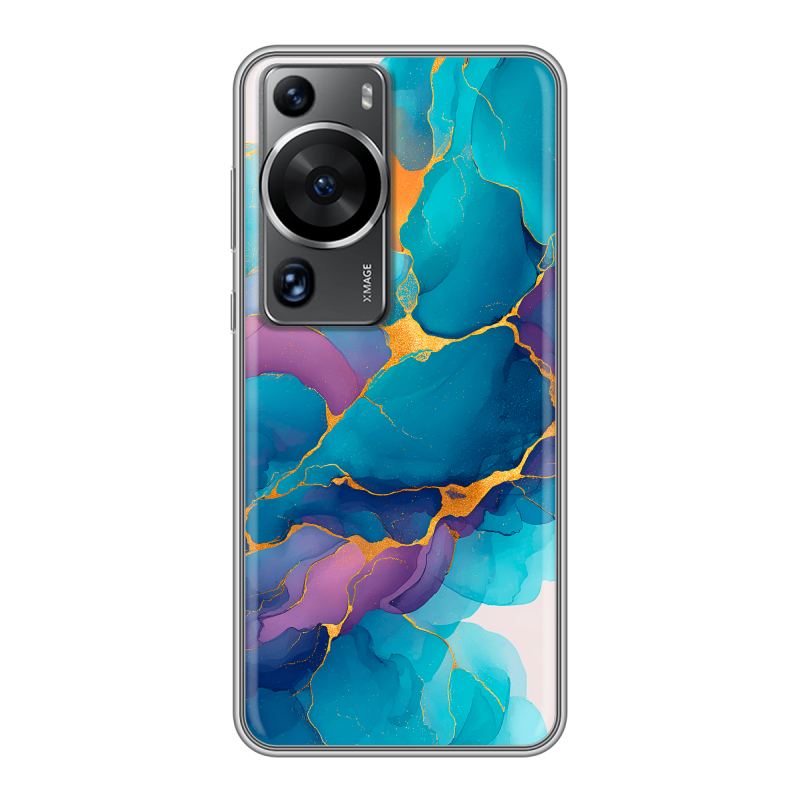 Силиконовый чехол на Huawei P60 с принтом Мрамор блестки Силиконовый чехол на Huawei P60 с принтом Мрамор блестки
