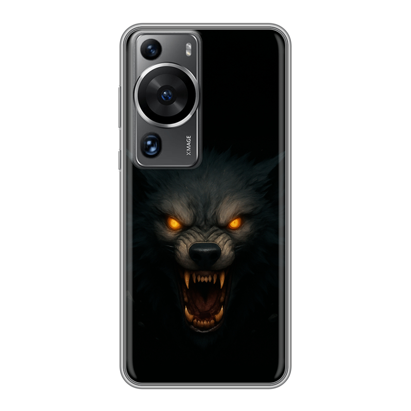 Силиконовый чехол на Huawei P60 с принтом Волк Силиконовый чехол на Huawei P60 с принтом Волк