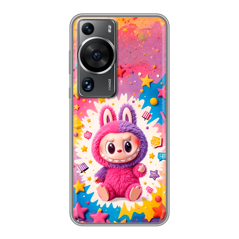 Силиконовый чехол на Huawei P60 с принтом Labubu Лабубу Силиконовый чехол на Huawei P60 с принтом Labubu Лабубу