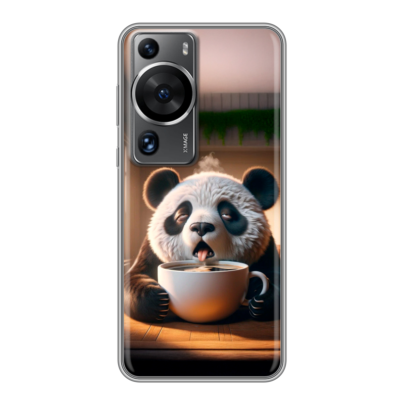 Силиконовый чехол на Huawei P60 с принтом смешная панда Силиконовый чехол на Huawei P60 с принтом смешная панда