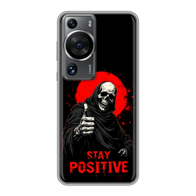 Силиконовый чехол на Huawei P60 с принтом смешной скелет Силиконовый чехол на Huawei P60 с принтом смешной скелет