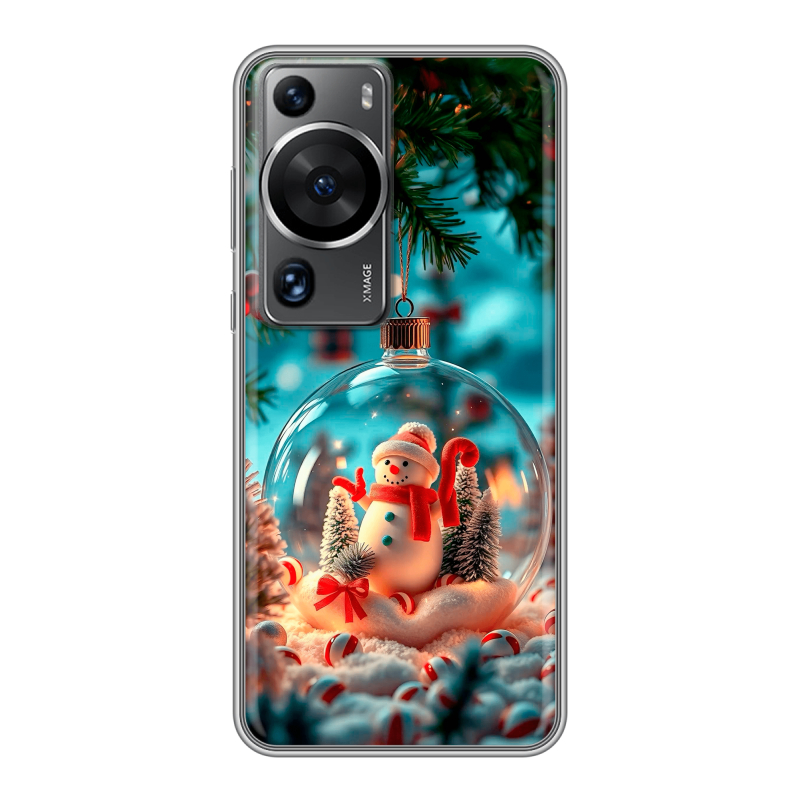 Силиконовый чехол на Huawei P60 с принтом Новый год Силиконовый чехол на Huawei P60 с принтом Новый год