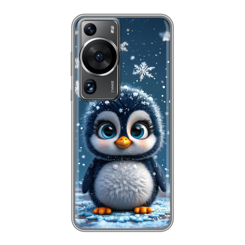 Силиконовый противоударный чехол на Huawei P60 с принтом Новый год Силиконовый противоударный чехол на Huawei P60 с принтом Новый год