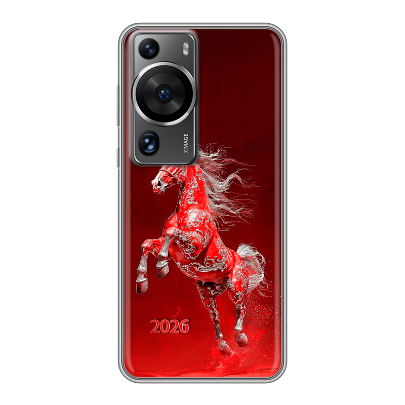 Силиконовый чехол на Huawei P60 с принтом Новый год Силиконовый чехол на Huawei P60 с принтом Новый год