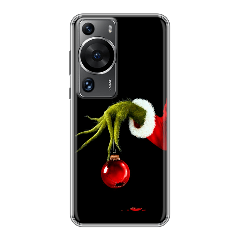 Силиконовый чехол на Huawei P60 с принтом Новый год Гринч Силиконовый чехол на Huawei P60 с принтом Новый год Гринч