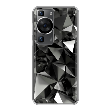 Силиконовый чехол на Huawei P60 Pro с принтом Черные кристаллы