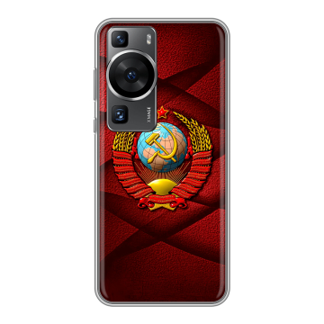 Силиконовый чехол на Huawei P60 Pro с принтом Герб СССР