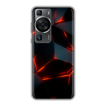 Силиконовый чехол на Huawei P60 Pro с принтом Яркие абстракции