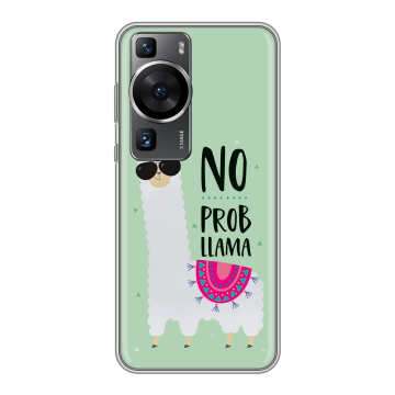 Силиконовый чехол на Huawei P60 Pro с принтом Лама