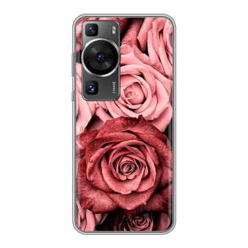 Силиконовый чехол на Huawei P60 Pro с принтом Цветы розы