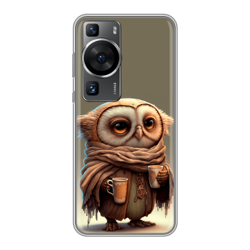 Силиконовый чехол на Huawei P60 Pro с принтом Сова