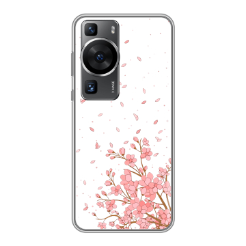 Силиконовый чехол на Huawei P60 Pro с принтом Ветка сакуры Силиконовый чехол на Huawei P60 Pro с принтом Ветка сакуры
