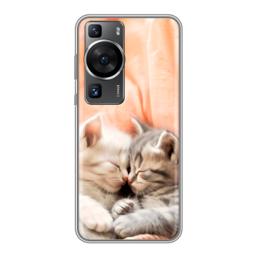 Силиконовый чехол на Huawei P60 Pro с принтом Котята Силиконовый чехол на Huawei P60 Pro с принтом Котята