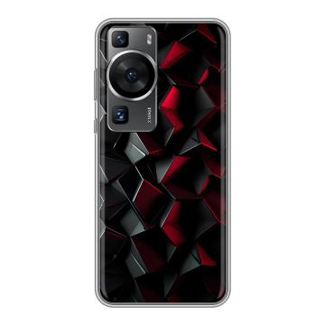 Силиконовый чехол на Huawei P60 Pro с принтом Абстракция