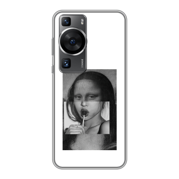 Силиконовый чехол на Huawei P60 Pro с принтом Мона Лиза Силиконовый чехол на Huawei P60 Pro с принтом Мона Лиза