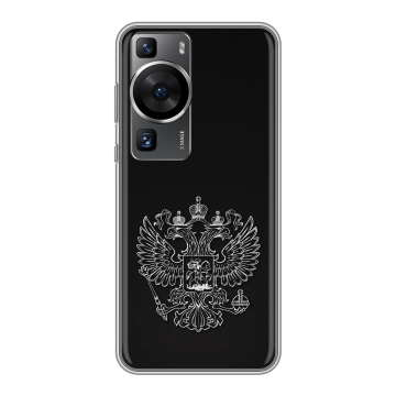 Силиконовый чехол на Huawei P60 Pro с принтом Герб России