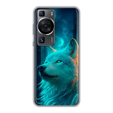 Силиконовый чехол на Huawei P60 Pro с принтом бабочки саккура Силиконовый чехол на Huawei P60 Pro с принтом бабочки саккура