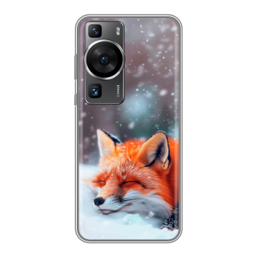 Силиконовый чехол на Huawei P60 Pro с принтом лиса