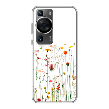 Силиконовый чехол на Huawei P60 Pro с принтом цветы Силиконовый чехол на Huawei P60 Pro с принтом цветы