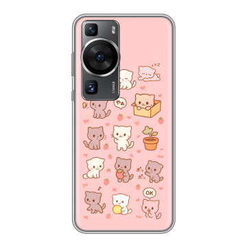Силиконовый чехол на Huawei P60 Pro с принтом Hello Kitty Хелоу Кити Силиконовый чехол на Huawei P60 Pro с принтом Hello Kitty Хелоу Кити