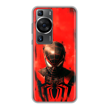Силиконовый чехол на Huawei P60 Pro с принтом человек паук spiderman