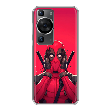 Силиконовый чехол на Huawei P60 Pro с принтом Дедпул Deadpool Силиконовый чехол на Huawei P60 Pro с принтом Дедпул Deadpool