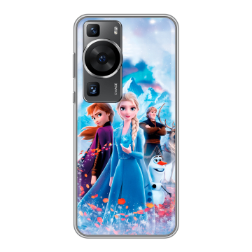 Силиконовый чехол на Huawei P60 Pro с принтом Холодное сердце Frozen