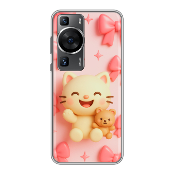 Силиконовый чехол на Huawei P60 Pro с принтом для девочек
