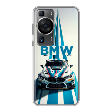 Силиконовый чехол на Huawei P60 Pro с принтом БМВ BMW