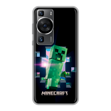Силиконовый чехол на Huawei P60 Pro с принтом Майнкрафт Minecraft