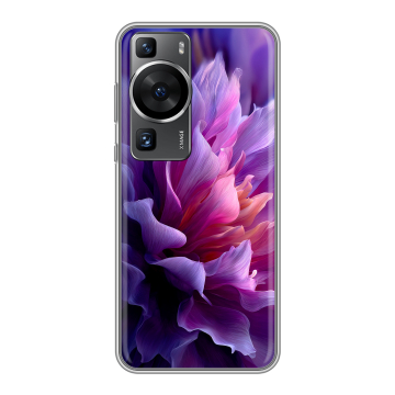 Силиконовый чехол на Huawei P60 Pro с принтом женский цветы