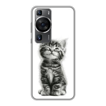 Силиконовый чехол на Huawei P60 Pro с принтом Котенок