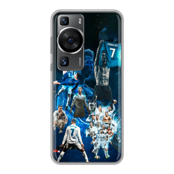 Силиконовый чехол на Huawei P60 Pro с принтом Реал Роналдо